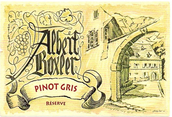 Albert Boxler Pinot Gris Reserve label