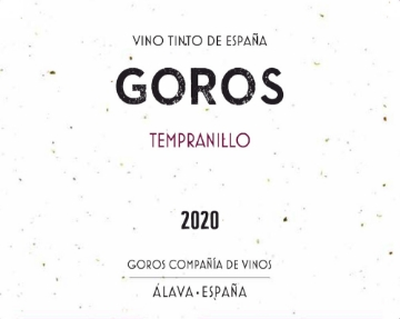 Goros Tempranillo label