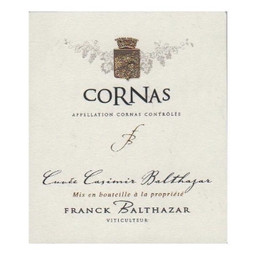 Picture of 2022 Balthazar, Franck - Cornas Cuvee Casmir (PRE ARRIVAL)